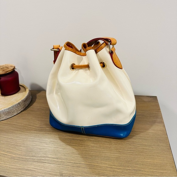 Dooney & Bourke Fairview Drawstring White and Blue Bag - Picture 8 of 13